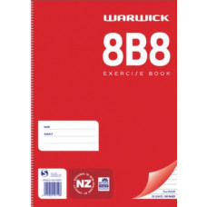 Warwick Exercise Book 8B8 50 Leaf A4 Spiral Ruled 7mm