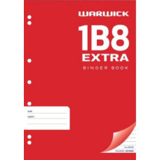 Warwick Exercise Book 1B8 64 Leaf A4 Extra Punched Ruled 7mm