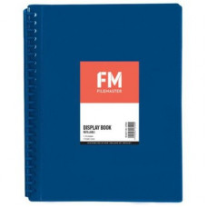 FM Display Book A4 Blue Refillable 20 Pocket