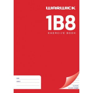 Warwick Exercise Book 1B8 36 Leaf A4 Unpunched Ruled 7mm