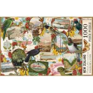 Birds & Postcard 1000 Piece Jigsaw Puzzle