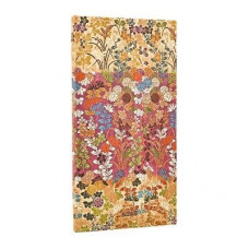 PB 2026 Kara-ori Pink (Japanese Kimono) Slim 12-month Horizontal Hardcover Flexi Dayplanner 2026 (Elastic Band Closure)