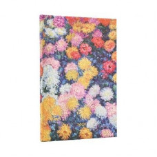 PB 2026 Monet's Chrysanthemums Maxi 12-month Horizontal Hardcover Flexi Dayplanner 2026 (Elastic Band Closure)