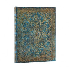PB 2026 Azure (Equinoxe) Ultra 12-month Day-at-a-Time Hardcover Flexi Dayplanner 2026 (Elastic Band Closure)