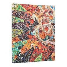 PB 2026 Gaudi's Sun (Gaudi's Mosaics) Ultra 12-month Day-at-a-Time Hardcover Flexi Dayplanner 2026 (Wrap Closure)