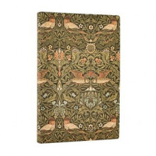 PB 2026 Morris Birds (William Morris) Mini 12-month Horizontal Softcover Flexi Dayplanner 2026 (Elastic Band Closure)