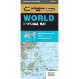 World Physical Map 100 22nd ed