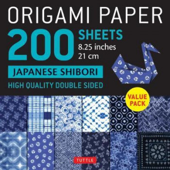 Origami Paper 200 sheets Japanese Shibori 8 1/4" (21 cm): Extra Large Tuttle Origami Paper: High-Quality Double Sided Origami Sheets Printed with 12 D