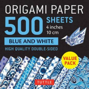 Origami Paper 500 sheets Blue and White 4" (10cm): Tuttle Origami Paper: High Quality Double-Sided Origami Sheets Printed with 12 Different Designs