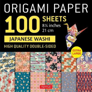 Origami Paper 100 sheets Japanese Washi 8 1/4" (21 cm)