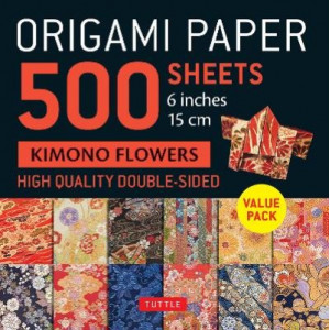 Origami Paper 500 sheets Kimono Flowers 6" (15 cm)