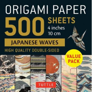 Origami Paper 500 sheets Japanese Waves Patterns 4" (10 cm)