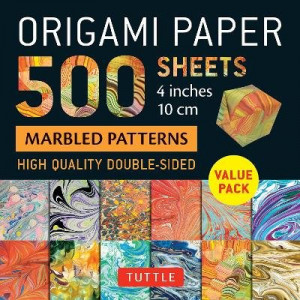 Origami Paper 500 sheets Marbled Patterns 4" (10 cm)