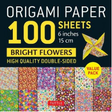 Origami Paper 100 Sheets Bright Flowers 6" (15 cm): Tuttle Origami Paper: Double-Sided Origami Sheets Printed with 12 Different Patterns (Instructions