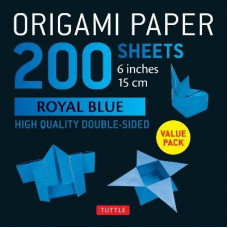 Origami Paper 200 sheets Royal Blue 6" (15 cm) with instructions
