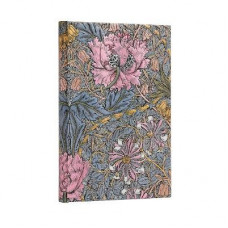 PB - Morris Pink Honeysuckle (William Morris) Midi Lined Hardcover Journal