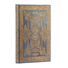 PB - Blue Luxe (Luxe Design) Mini Lined Hardback Journal (Elastic Band Closure)