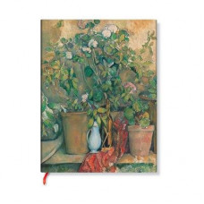 PB - Cezanne's Terracotta Pots and Flowers Ultra Lined Hardback Journal (Elastic Band Closure)