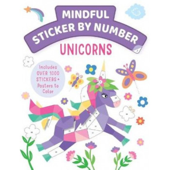 Mindful Sticker By Number: Unicorns