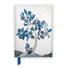 Flame Tree Journals - Alexandra Milton: Silver Tree of Life with Four White-throated Magpies (Foiled Journal)