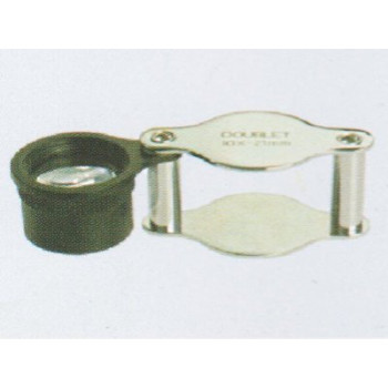 Stainless Steel Hand Lens (Pocket folding magnifier 21mm lens, 10X)