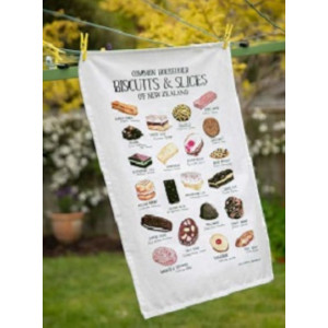 Tea Towel: Common Household Biscuits & Slices of New Zealand