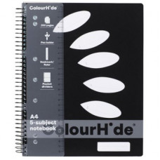 Colourhide 5 Subject Notebook A4 250 pages