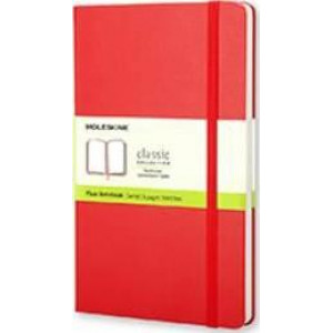 Moleskine Classic Hard Cover Notebook Plain Large Red