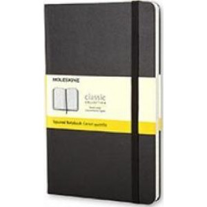 Moleskine Classic Hard Cover Notebook Grid Pocket Black