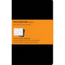 Moleskine Cahier Notebook Set of 3 Ruled Pocket Black