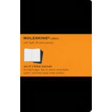 Moleskine Cahier Notebook Set of 3 Ruled Large Black