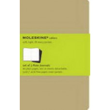 Moleskine Cahier Notebook Set of 3 Plain Large Kraft