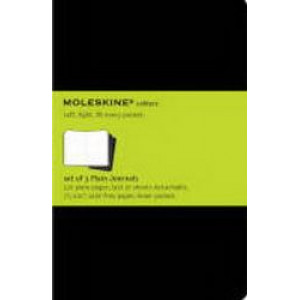 Moleskine Cahier Notebook Set of 3 Plain Extra Large Black