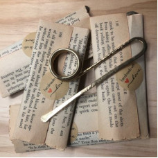 Brass Bookmark & Holder (hand-made) *Book Tools*