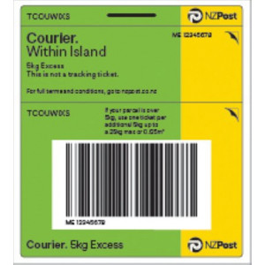 NZ Post Courier Within Island Excess Prepaid Ticket