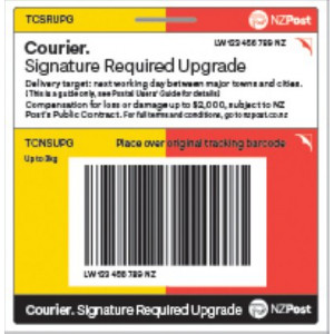 NZ Post Courier Signature Required Upgrade Prepaid Ticket